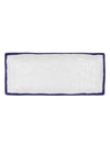 Tognana Piatto Rettangolare 39 Cm Linea White And Blue Rim Melamina Bianco
