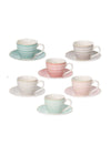 Tognana Iris Pepper Bamboo Set 6 Tazzine Caffè con Piattino
