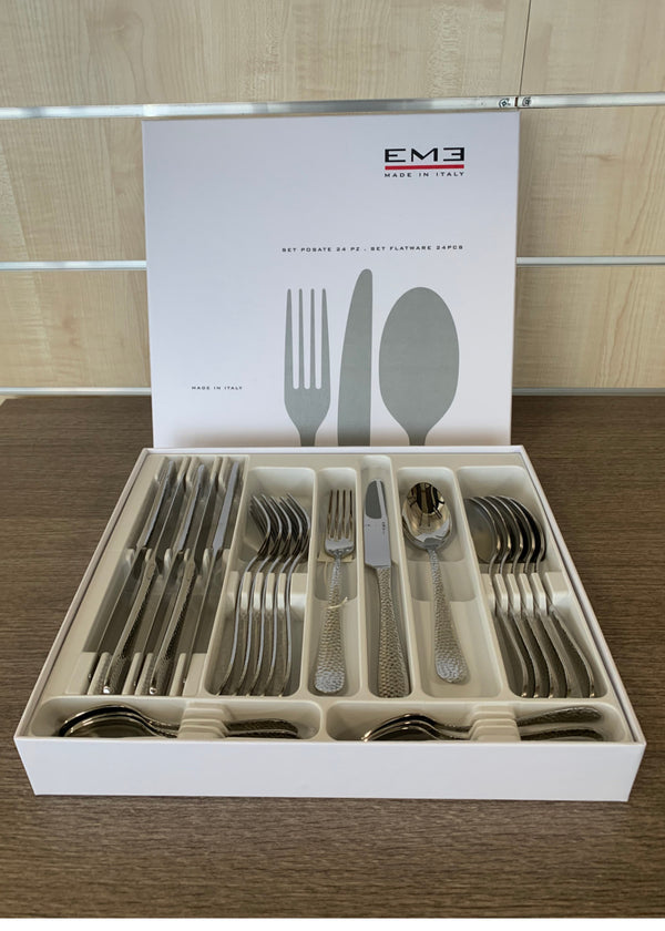 Eme Cortina Set Posate 24 pezzi Acciaio Inox