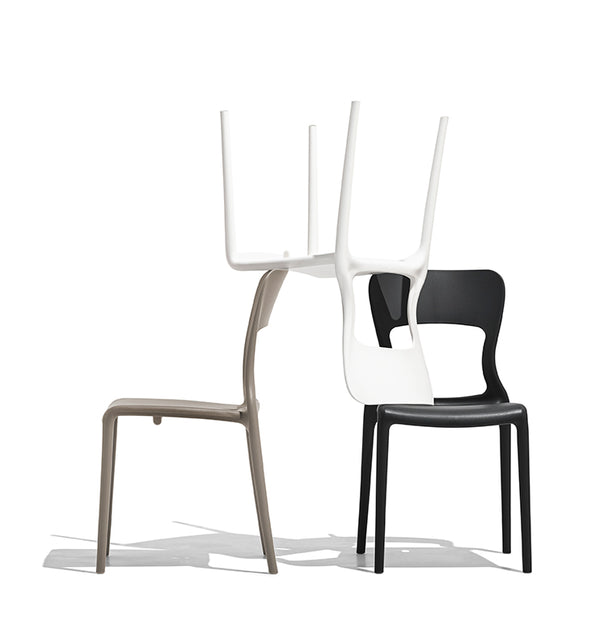 Connubia Set 2 Sedie Helios Polipropilene Impilabili