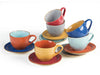 Novità Home Mediterraneo Tazza da Tè con Piattino Colori Assortiti