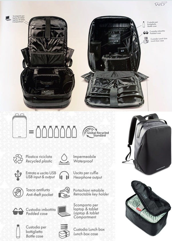 Wd Lifestyle Zainetto Citylife Impermeabile Nero