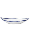 Tognana Piatto Barca 36 Cm Linea White And Blue Rim Melamina Bianco