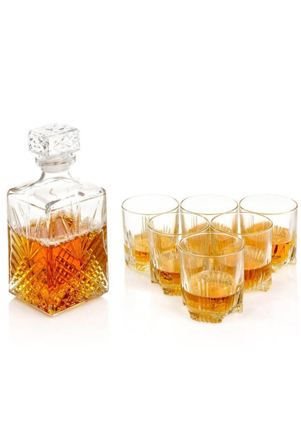 Bormioli Rocco Selecta Set Whisky 6 Bicchieri + Bottiglia