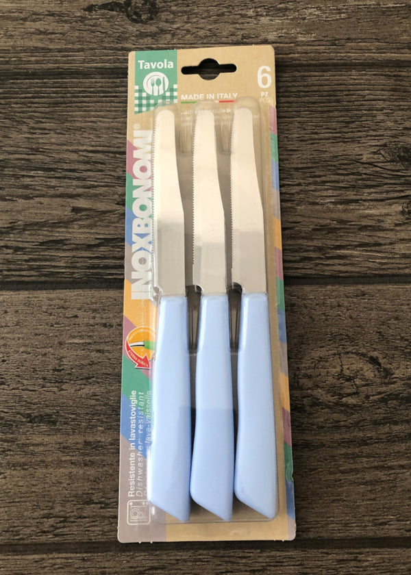 Set 6 coltelli spelucchini Azzurro Pastello