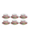 Set 6 Tazzine Caffè con piattino