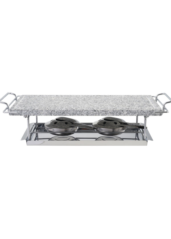 Grill da Tavolo con Pietra Ollare cm 19 x 37