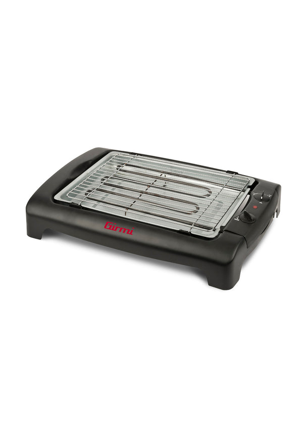 Girmi Barbecue da tavolo Griglia Inox cm 34x25 2000W BQ12