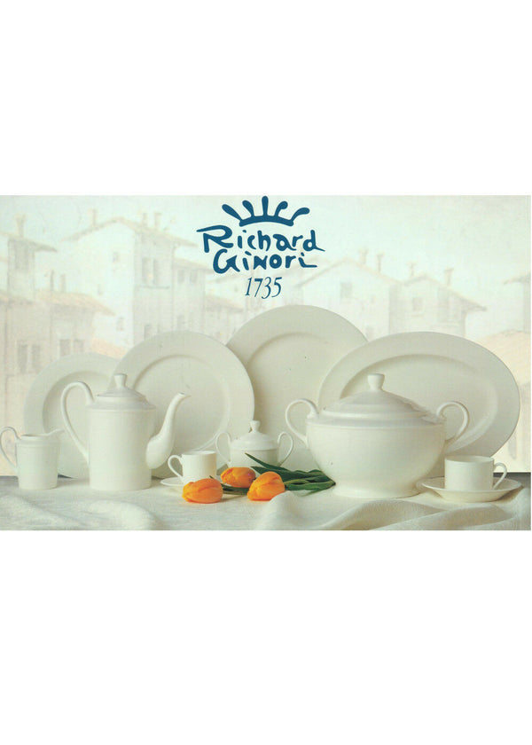 Richard Ginori Antinea Bianco Tazza Tè con piattino Porcellana