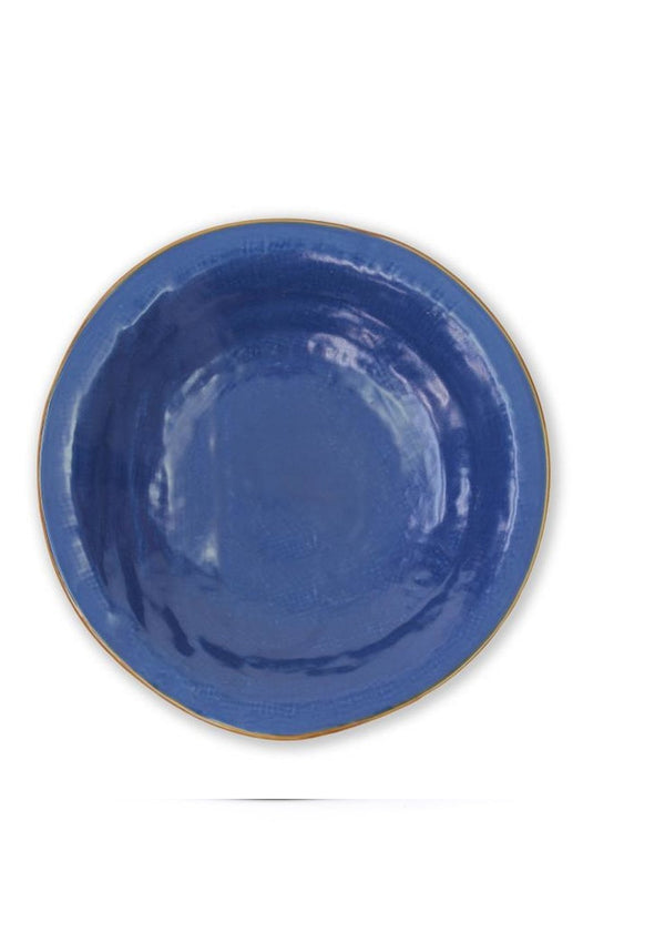 Novità Home Mediterraneo set 4 Piatti Fondi Blu