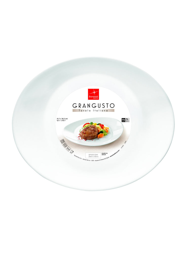 Bormioli Rocco Grangusto Piatto Ovale Steak Bistecca cm 32x26