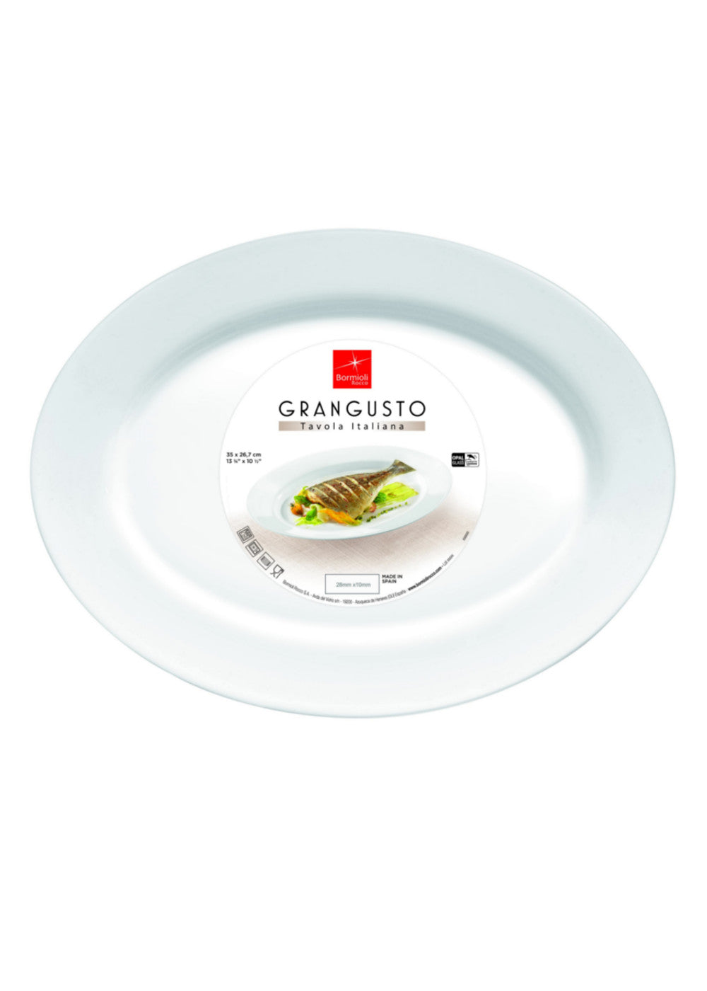 Bormioli Rocco Grangusto Piatto Pesce cm 35x27