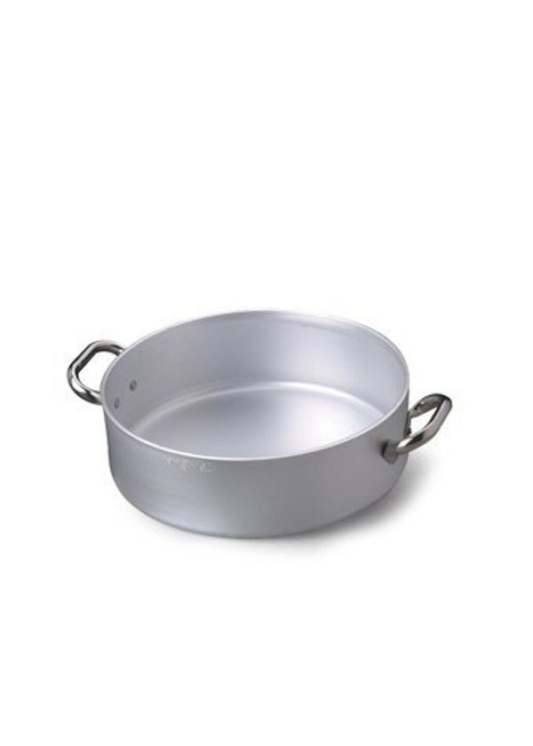 Agnelli linea Professionale Albergo Casseruola Bassa in alluminio 2 manici 36 cm