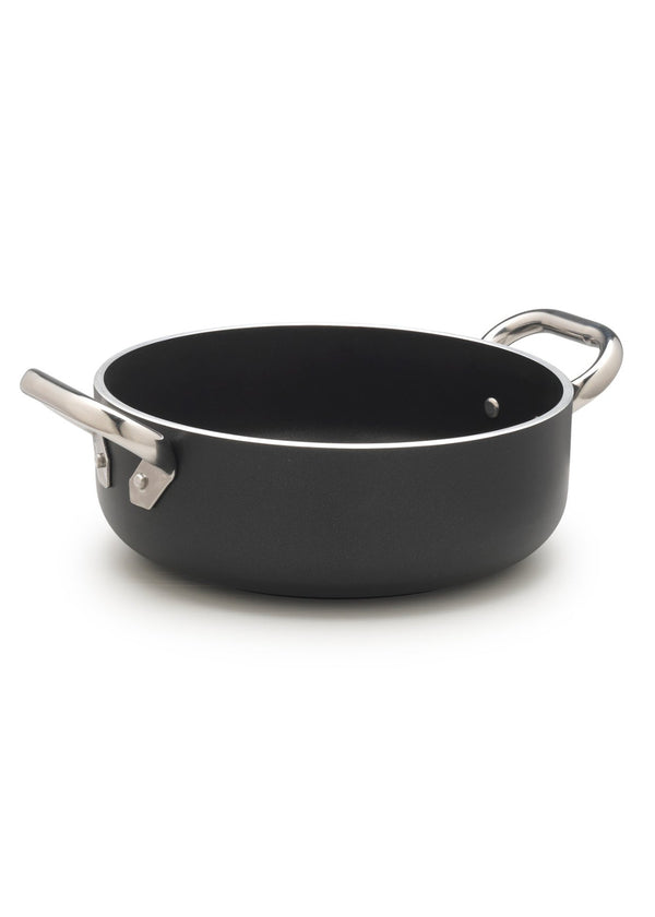 Agnelli Al Black Casseruola Bassa cm 32 Alluminio 5 mm Induzione Antiaderente
