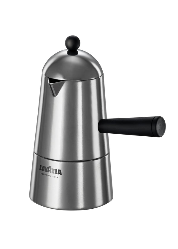 Ilsa Carmencita Classic Caffettiera in Alluminio 6 Tazze Moka Tz 6 con Pomolo Nero