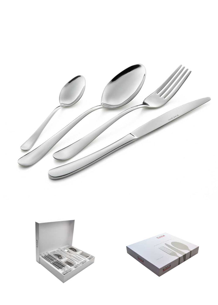 GRÄWE Set di posate da insalata con manici corti, 2 pezzi, lucidate, lavabili in lavastoviglie, in acciaio cromato 18/0, cucchiaio da portata dal design senza tempo, serie Königstein GRÄWE Set di posate da insalata con manici corti, 2 pezzi, lucidate, lavabili in lavastoviglie, in acciaio cromato 18/0, cucchiaio da portata dal design senza tempo, serie Königstein