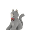 Montemaggi Fermaporta Gatto Velluto Grigio