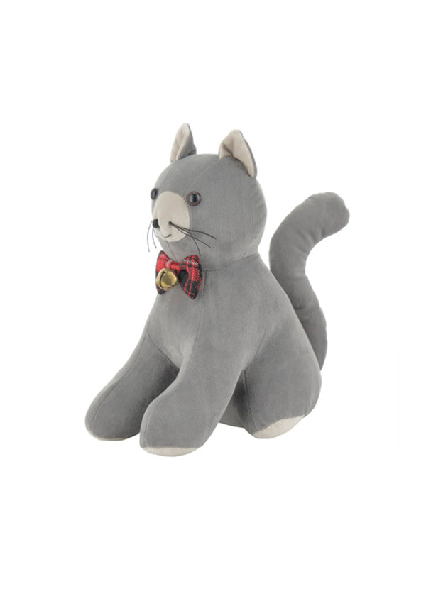 Montemaggi Fermaporta Gatto Velluto Grigio