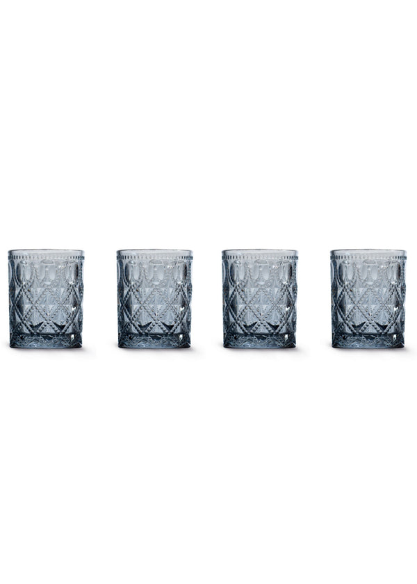 WD Lifestyle Linea Dubai Set 4 Bicchieri Calici Acqua Blu Wd477B