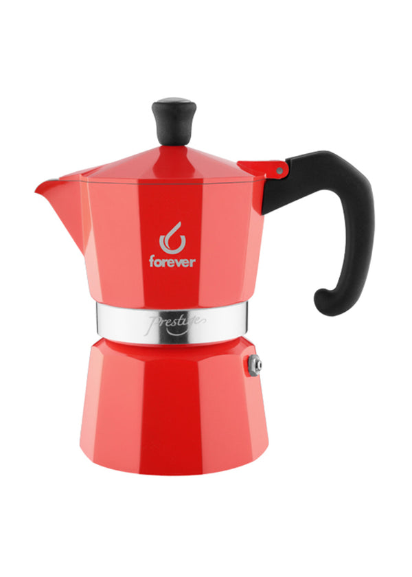 Forever Caffettiera Moka Prestige Tazze 2 Rossa