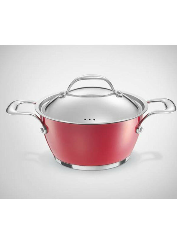 Bialetti Aeternum Corallo Casseruola 2 manici cm 24 senza coperchio