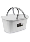 Stefanplast Cesta Portabiancheria Elegance Bianca Laundry Basket con manici