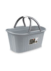 Stefanplast Cesta Portabiancheria Elegance Grey Stone Laundry Basket con manici