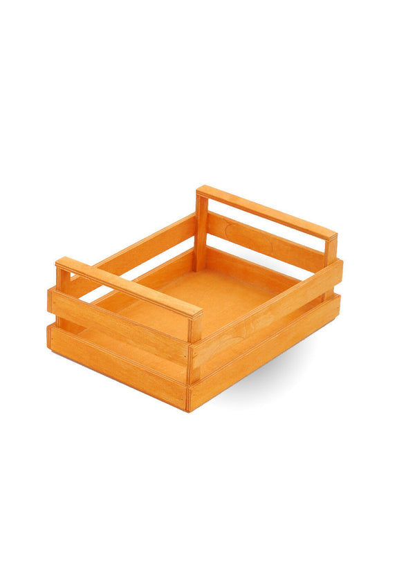 Bisetti Mini Cassetta in legno Arancione Small cm 20x14x10