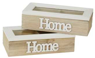 Scatola Porta Tè HOME 2 posti cm 20x10 h6